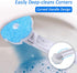 Disposable Toilet Brush and Holder Set with 16 Refills, Toilet Bowl Brush Cleaner Long Handle Wand, Compact Bathroom Toilet Scrubber Cleaning Supp...