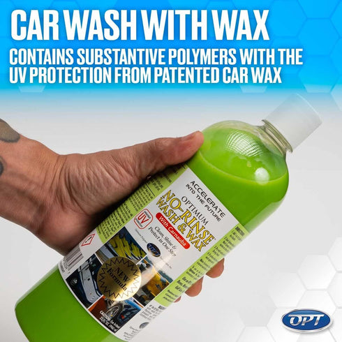 Optimum No Rinse Wash and Wax – Rinseless Car Wash Formulated with Carnauba Wax with UV Protection - For Cars, RVs, Trucks, Motorcycles and more (...