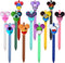 12 Pcs Cute Mouse Head Character Ears Pens Multi Color Pencil Nootbook Signature Office Desk Stationary Accessories Gifts for Student Teacher Scho...