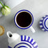 City to Cottage Handmade Dark Navy Blue Stripe Ceramic Extra Large 17.5oz/500ml | Hot Chocolate, Coffee, Tea Mug, Cup with Handle Unique Designer ...
