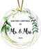 JUPPE Bridal Shower Gifts, Wedding Gifts for Couples, Our First Christmas As Mr & Mrs Ornament 2023 Romantic Newlywed Married Wedding Decor Gifts ...