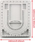 1Pc Bead Tray Necklace Design Board 32x24cm Gray Flocked Bead Design Board for Jewellery Making...