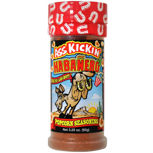 ASS KICKIN' Habanero Popcorn Seasoning - Great for Gourmet Popcorn or Chicken Wings and Meat - Perfect Stocking Stuffers or Christmas Gifts - Try ...