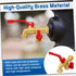 Boltigen Brass Outdoor Double Taps Water Faucet, 3/4 GHT Wall Mounted Garden Water Ball Valve Splitter, Frost-Proof Outside Spigot Faucet for Outd...