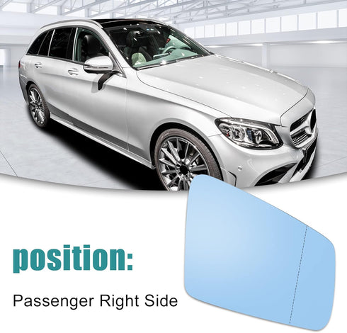 ACROPIX Car Passenger Right Side Mirror Rearview Mirror Glass Heated with Backing Plate for Mercedes-Benz C300 2010-2013...