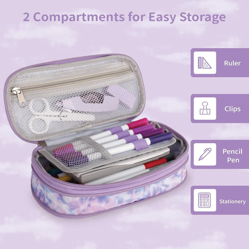 ATRIPACK Pencil Case for Gils Big Capacity High Large Storage Pouch Bag Marker Pen Case Stationery Bag Travel Holder School College Office Organiz...