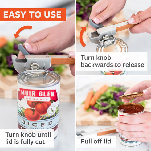 Full Circle Smooth Operator, Smooth-Edge Stainless Steel Can Opener: Safe, Easy, and Eco-Friendly...