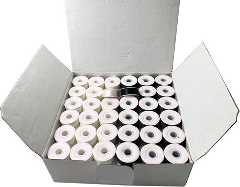 HimaPro 144 Prewound Bobbins for Embroidery Machines Size L (SA155) Cardboard Sided Good for Brother, Babylock, Janome, Bernina, Husqvarna, Pfaff ...