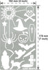 Aleks Melnyk No.17 Stencil and Patterns, Metal Journal Stencil for Wood Burning, Halloween, Pyrography, Wood Carving Templates, Pumpkin, Spider We...