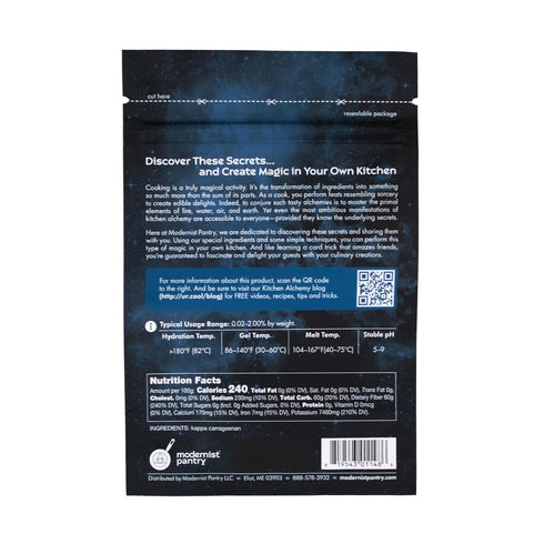 Pure Refined Kappa Carrageenan ? Non-GMO Vegan OU Kosher Certified - 100g/4oz (The original recommended for Vegan Cheese)...