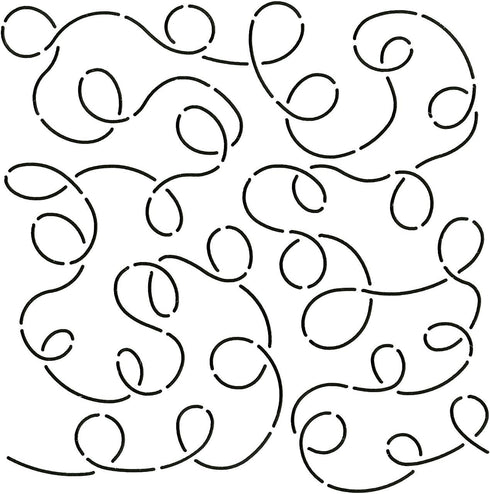 Quilting Creations Loop Background Quilt Stencil, 9"...