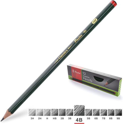 Professional Graphic Sketching Drawing Pencils 12 Count (4B)...