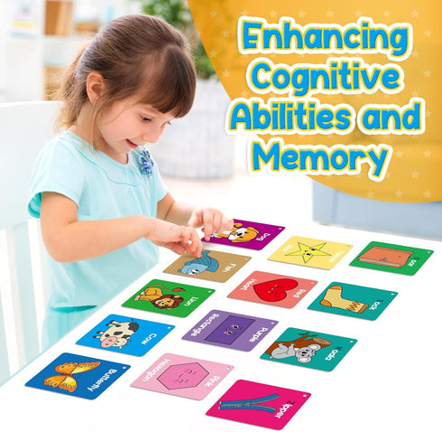 Toddler Flash Cards Baby Cognitive Flashcards for Kids, Learning Alphabet, Numbers, Shapes & Colors, Animals, First Words, Body Parts, Foods, Pres...
