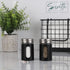 Black Salt Pepper Shakers Retro Spice Jars Glass - Set of 2...