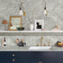 Erfoni Gray Glossy Marble Wallpaper Peel and Stick Countertops 15.8inch x 118.1inch Granite Removable Contact Paper Marble Self Adhesive Wall Pape...