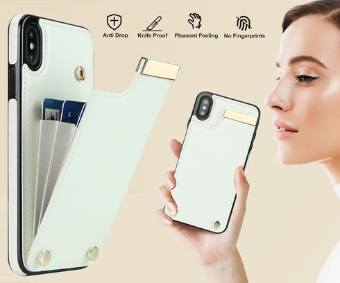 Asuwish Phone Case for iPhone Xs Max Wallet Cover with Tempered Glass Screen Protector and Leather Purse Credit Card Holder Slot Cell i X XR Xsmax...