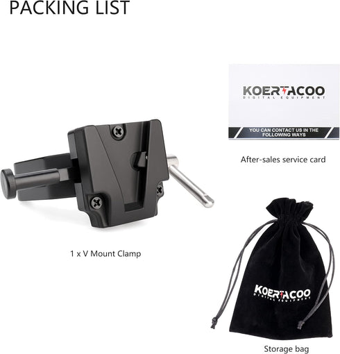 V-Mount Lock Battery Adapter with Clamp for Mounting to Light Stand Tripod....