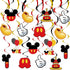 Red 1st Birthday Hanging Swirl Decorations, Mouse Birthday Party Ceiling Streamers, Mouse Theme Party Supplies, Party Favors for Boys Kids(38 Pcs)...
