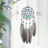 Small Dream Catchers for Cars Rear View Mirror, Handmade Car Charm Pendant Gray Feather and Turquoise Dream Catcher for Car Wall Bedroom Hanging D...