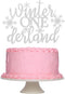 Silver Glitter Winter Onederland 1st Birthday Cake Topper - Winter Wonderland Cake Decorations...