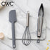 COOK WITH COLOR Silicone Cooking Utensils, 3 Pc Kitchen Utensil Set, Easy to Clean Silicone Kitchen Utensils, Cooking Utensils for Nonstick Cookwa...