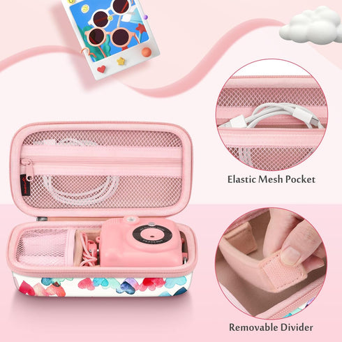 Fintie Kids Camera Case Compatible with ESOXOFFORE, MINIBEAR, Dylanto, WEEFUN and More Instant Camera for Kids Digital Video Cameras, Hard Carryin...
