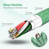 Coil iPhone Charger Cable USB A to Lightning Cord (2ft to 8ft) Mfi Certified CarPlay Right Angle (Sage Green)...
