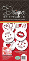 Designer Stencils Valentine Cupcake/Cookie Stencils, Beige/Semi-Transparent...