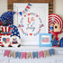 4th of July Decorations for Home, DECSPAS Patriotic Red White and Blue Summer Decor, Fourth of July Independence Day Double Sided Wooden Tiered Tr...