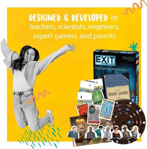 EXIT: Theft on The Mississippi | Escape Room Game in a Box| EXIT: The Game – A Kosmos Game | Family – Friendly, Card-Based at-Home Escape Room Exp...