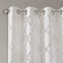 Madison Park Eden Single Curtain for Bedroom, Modern Contemporary Light Sheers for Living Room, Geometric Pattern with Grommet, 50x84, White...
