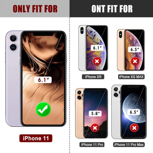 Mitywah Waterproof Case for iPhone 11, Heavy Duty Durable Metal Full Body Protective Case Built-in Screen Protection Waterproof Shockproof Dustpro...