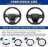 Diamond Fluffy Steering Wheel Cover with Sparkly Crystal Rhinestones, Universal 15 Inch Car Elastic Steering Wheel Protector for Women Girls (Blac...