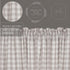 VHC Brands Annie Buffalo Check Farmhouse Kitchen Window Curtains- Lined Valance, 16x72, White &Grey...