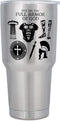 Dicksons Armor Of God Silver Toned 30 Ounce Stainless Steel Travel Tumbler...