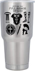 Dicksons Armor Of God Silver Toned 30 Ounce Stainless Steel Travel Tumbler...