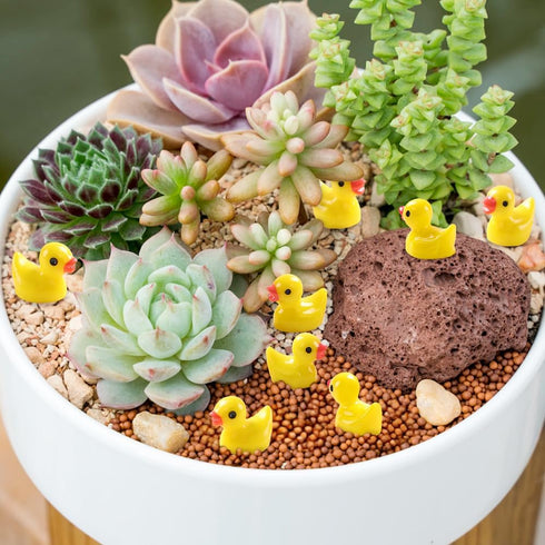 200pcs Mini Resin Ducks Yellow Tiny Ducks Mini Ducks Bulk Little Duck Figures Plastic Small Miniature Ducks for Dollhouse Decor Micro Fairy Garden...
