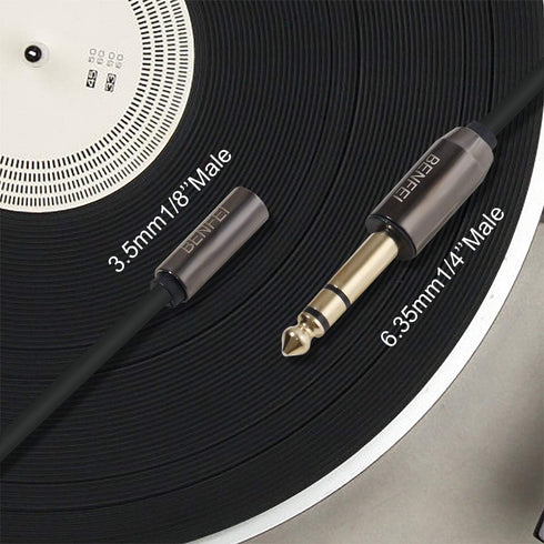 BENFEI 6.35mm (1/4 inch) Male to 3.5mm (1/8 inch) Female Stereo Audio Adapter Gold Plated, 3 Feet...