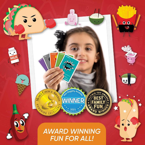 Taco vs Burrito Family Board Games for Kids 6-8, 8-12 & Up - Fun Travel Family Card Games for Everyone, Gifts for 7, 8, 9 and 10 Year Old Boys and...