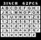 3 Inch Letter Stencils for Painting, 62 Pcs Reusable Plastic Letter Number Stencils, Interlocking Template Kit for Painting on Wood, Wall, Fabric,...