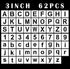 3 Inch Letter Stencils for Painting, 62 Pcs Reusable Plastic Letter Number Stencils, Interlocking Template Kit for Painting on Wood, Wall, Fabric,...