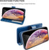 Bocasal for iPhone Xs/X Wallet Case with Card Holder PU Leather Magnetic Detachable Kickstand Shockproof Wrist Strap Removable Flip Cover for iPho...