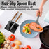 Zulay Kitchen Extra Large Silicone Utensil Rest with Drip Pad for Multiple Utensils - BPA-Free Heat-Resistant Spoon Rest & Spoon Holder for Stove ...