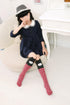 Girls Cotton Knee High Socks Cartoon Animal Cat Bear Fox Over Knee Socks for Kids 3-12 years, 6 Pairs-6 Color...