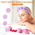 Spa Headband Face Wash Bubble Skincare Set, Makeup Skin Care Hair Accessories For Women, Sponge Puffy Grwm Get Ready Hair Band, Self Care Gifts Fo...