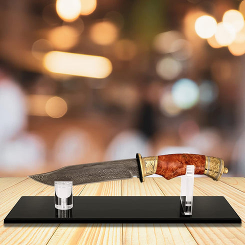Knife Display Stand Acrylic Knife Stand, Desktop Knife Display, Single Knife Holder for Home Decor (Black Base)...