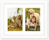 Golden State Art, 8x10 White Photo Wood Collage Frame with Tempered Glass and White Mat Displays (2) 4x6 Pictures...