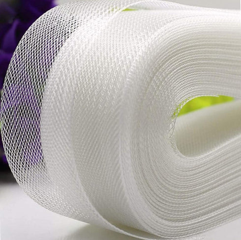 2 Inch 50 Yard Stiff Horsehair Braid for Polyester Boning Sewing Wedding Dress Dance Skirt Gowns Shaping Trimming Accessories (2inch, white)...