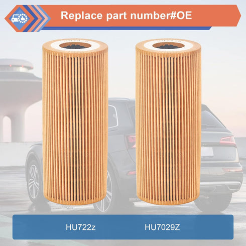 2 Pcs Engine Oil Filter Compatible With Audi Porsche VW Vehicle 2005-2018 A4 A5 A6 A7 A8 Quattro Q5 Q7 S4 S5 SQ5, 2011-2017 Cayenne Panamera, Toua...