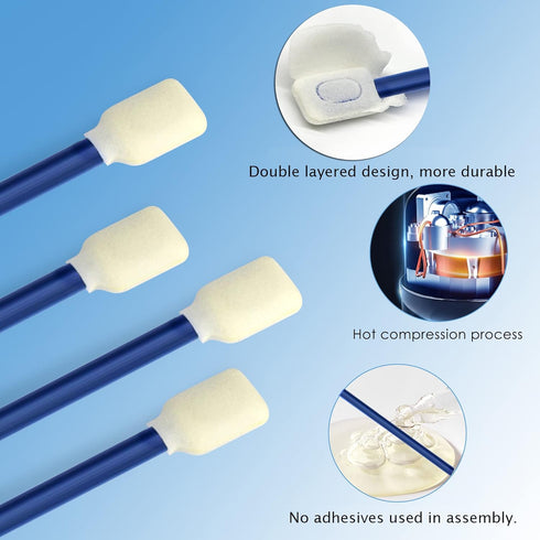 Wellgler's 100pcs Foam Cleaning Swabs,Square Rectangle Cleaning Swab?for Solvent Format Inkjet Printer Roland Optical Equipment?Camera, Optical Le...